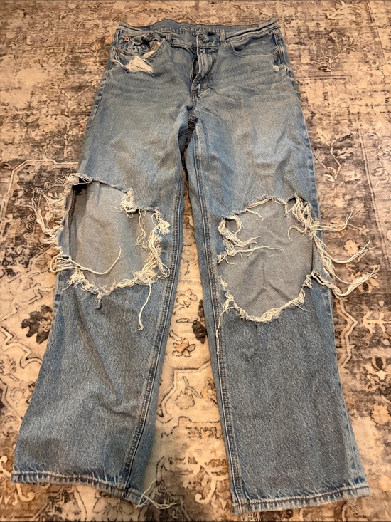American Eagle Outfitters Denim - American Eagle Outfitters Light Blue High-Rise Jeans